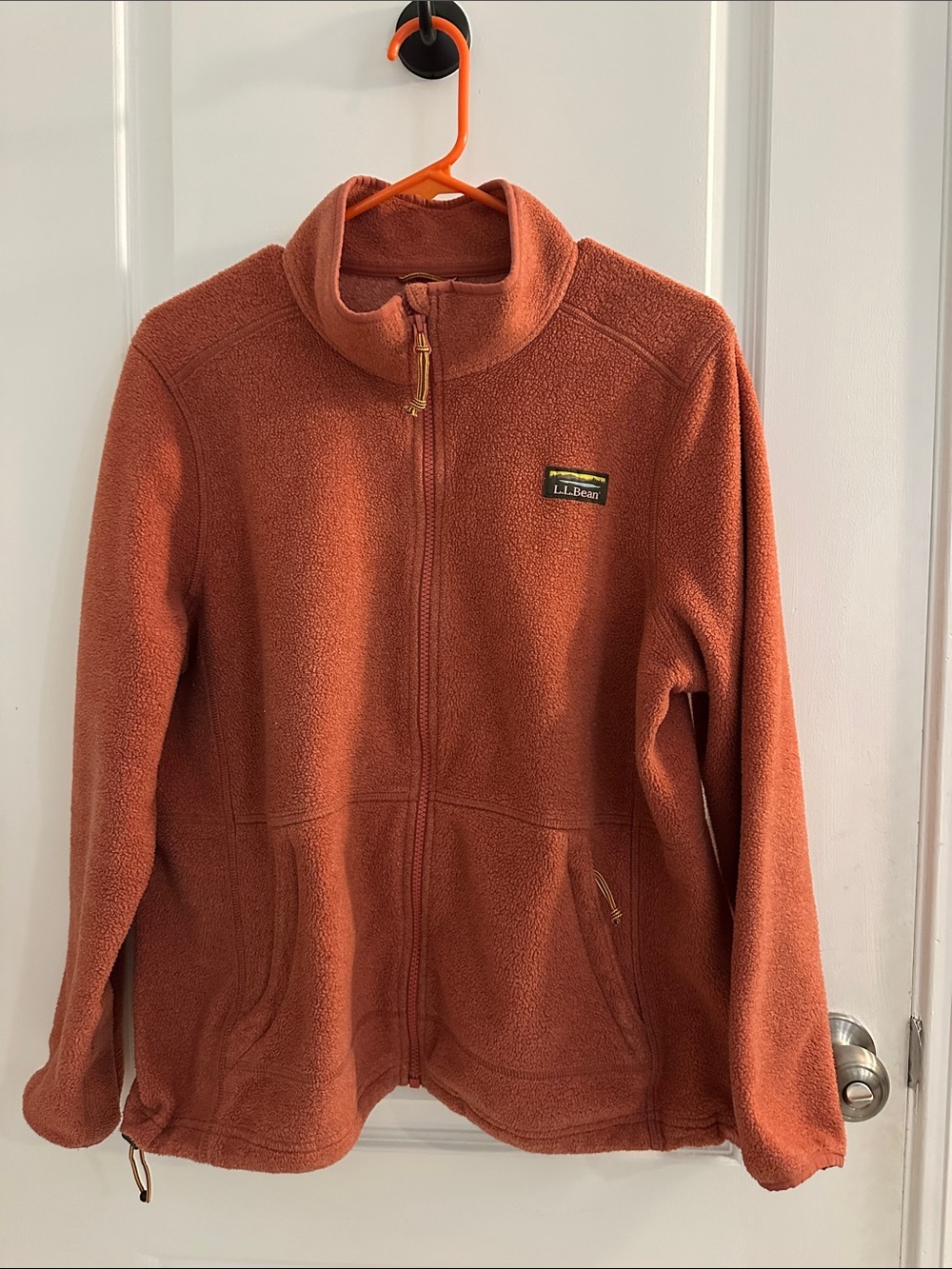 L.L. Bean Women’s ' Full-Zip Fleece Jacket in Salmon color